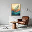 «Swirling Teal Tree in Sunset Landscape», art mural sur toile-132892066