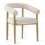 Chaise rembourrée avec dossier incurvé Modern Boucle-130937536