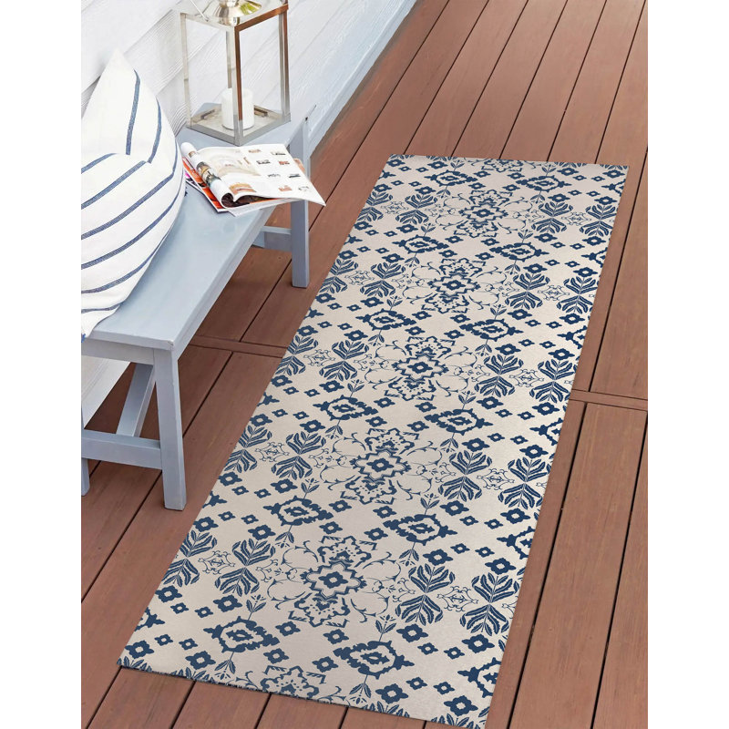 Block Outdoor Rug, Runner 2'6" x 8'