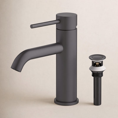 Single-Handle Bathroom Faucet with Pop-Up Drain