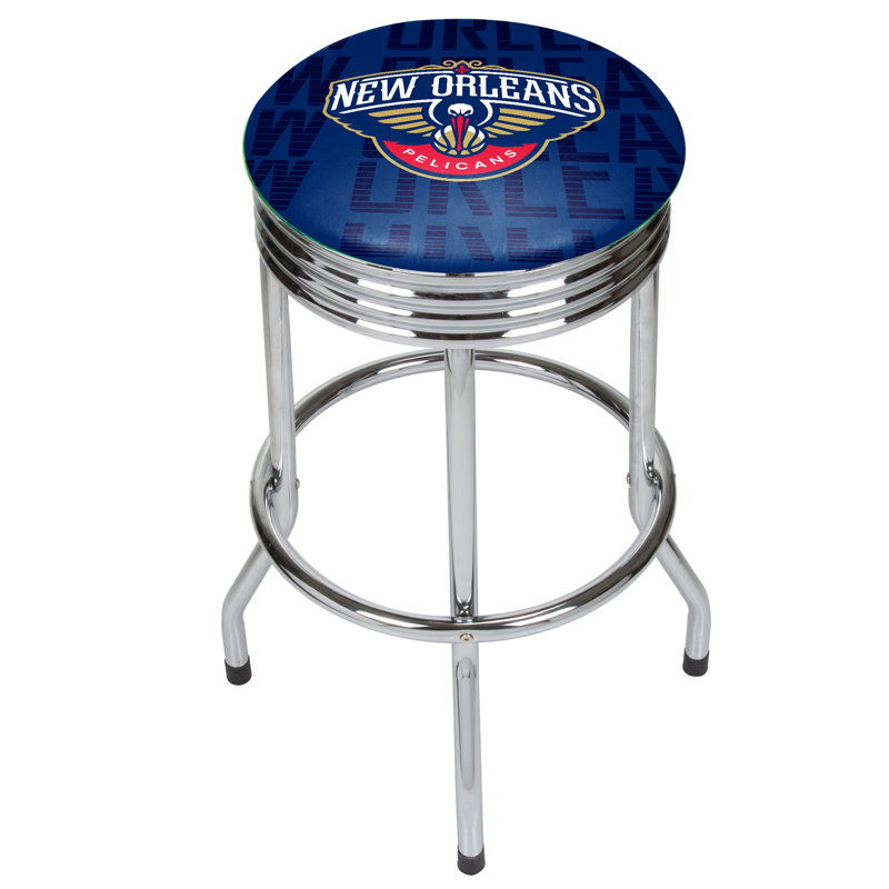 Tabouret de bar rotatif 29 po NBA, Pelicans de la Nouvelle-Orléans, Chrome
