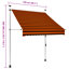 Dakota Fields 1.5cm W x 1.2cm D Fabric Orange/Brown Cover Retractable Patio Awning