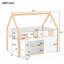 Lit mezzanine simple simple avec escalier, tablettes, armoires et lumières DEL-1045956767