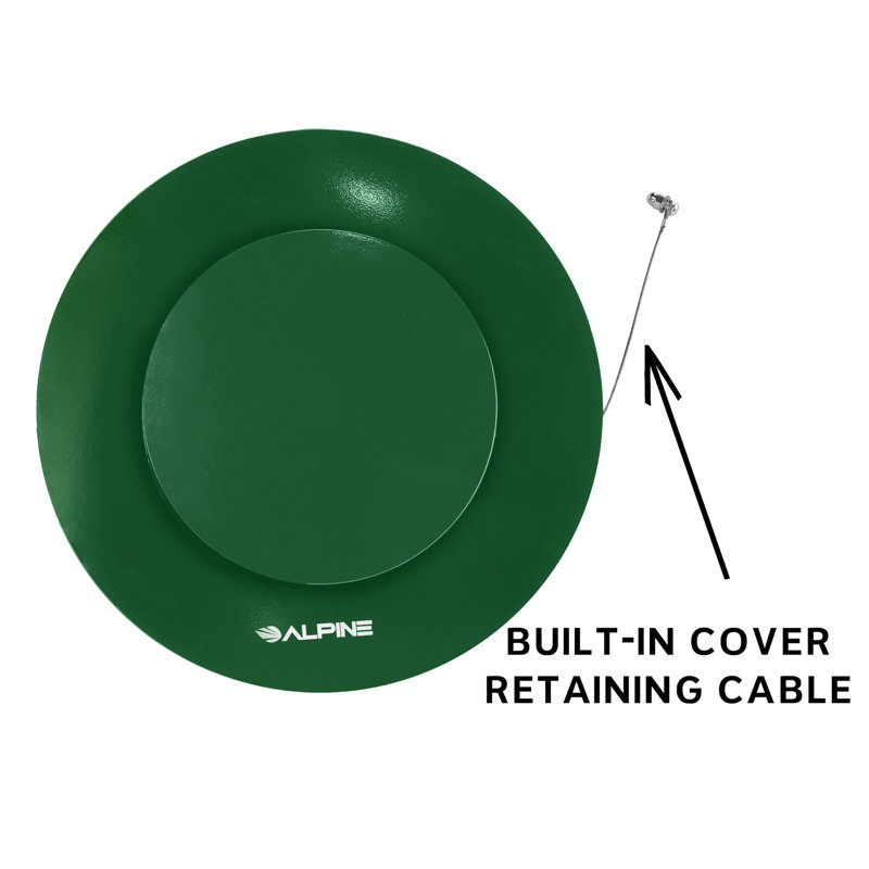 38 Gallon Rain Bonnet Trash Can Lid, Green