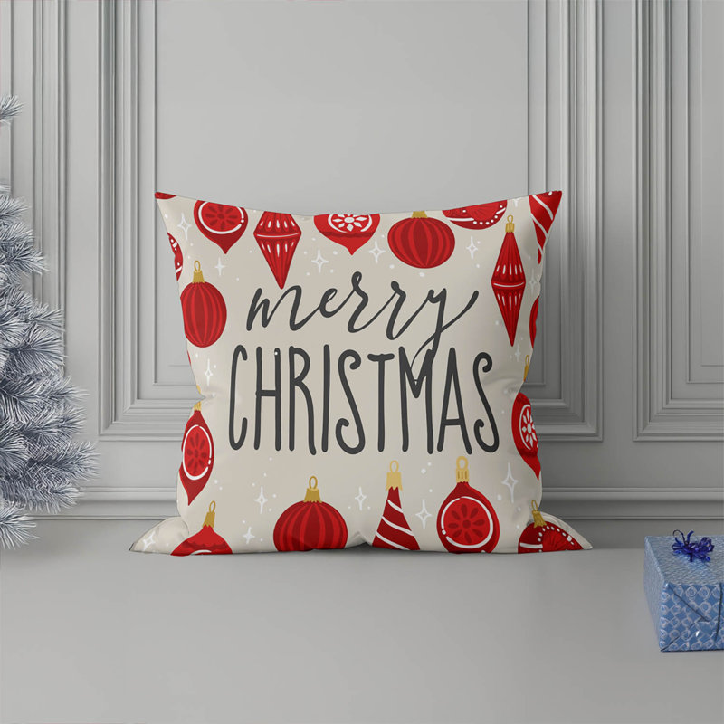 Coussin décoratif Ornaments, Carré 16 po, Ivoire ivoire