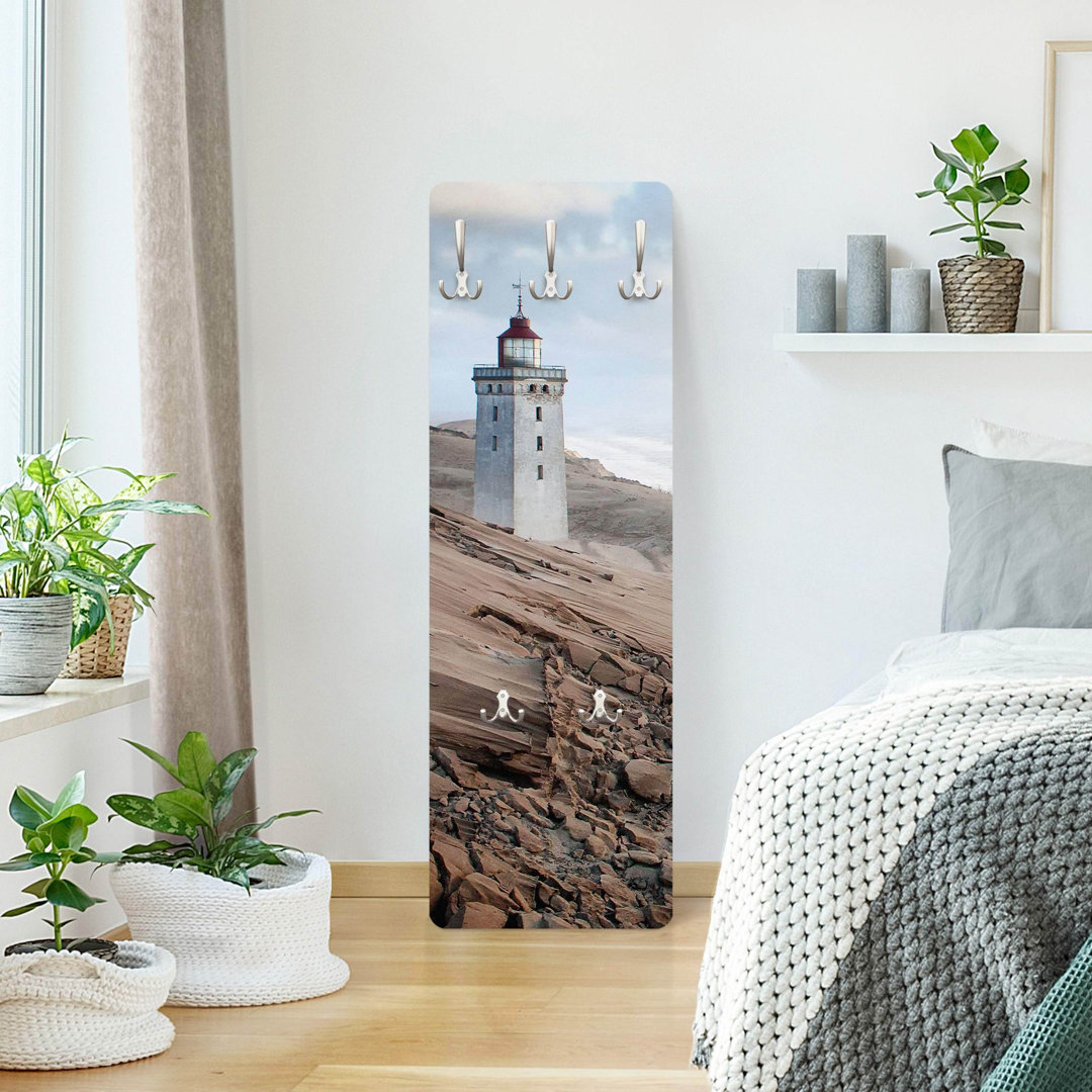 Lighthouse in Denmark Wall Mounted Coat Rack