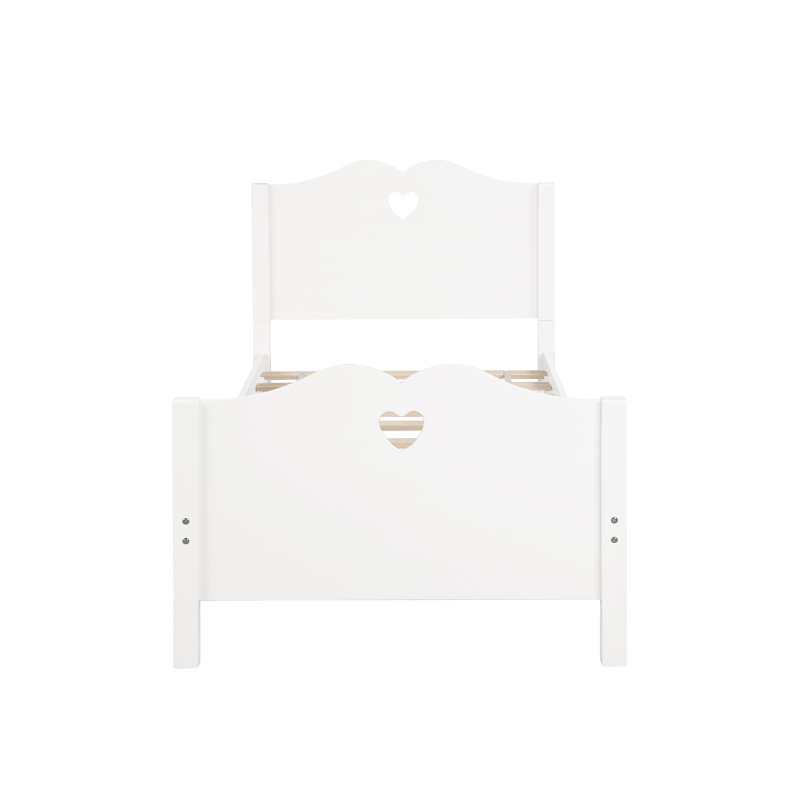 Lit-bateau standard Fierce par Ebern Designs, Blanc