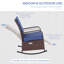 Chaise berçante d'extérieur en osier Outsunny-286801979