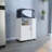 Kitchen Cart, Three Side Shelves, White Finish