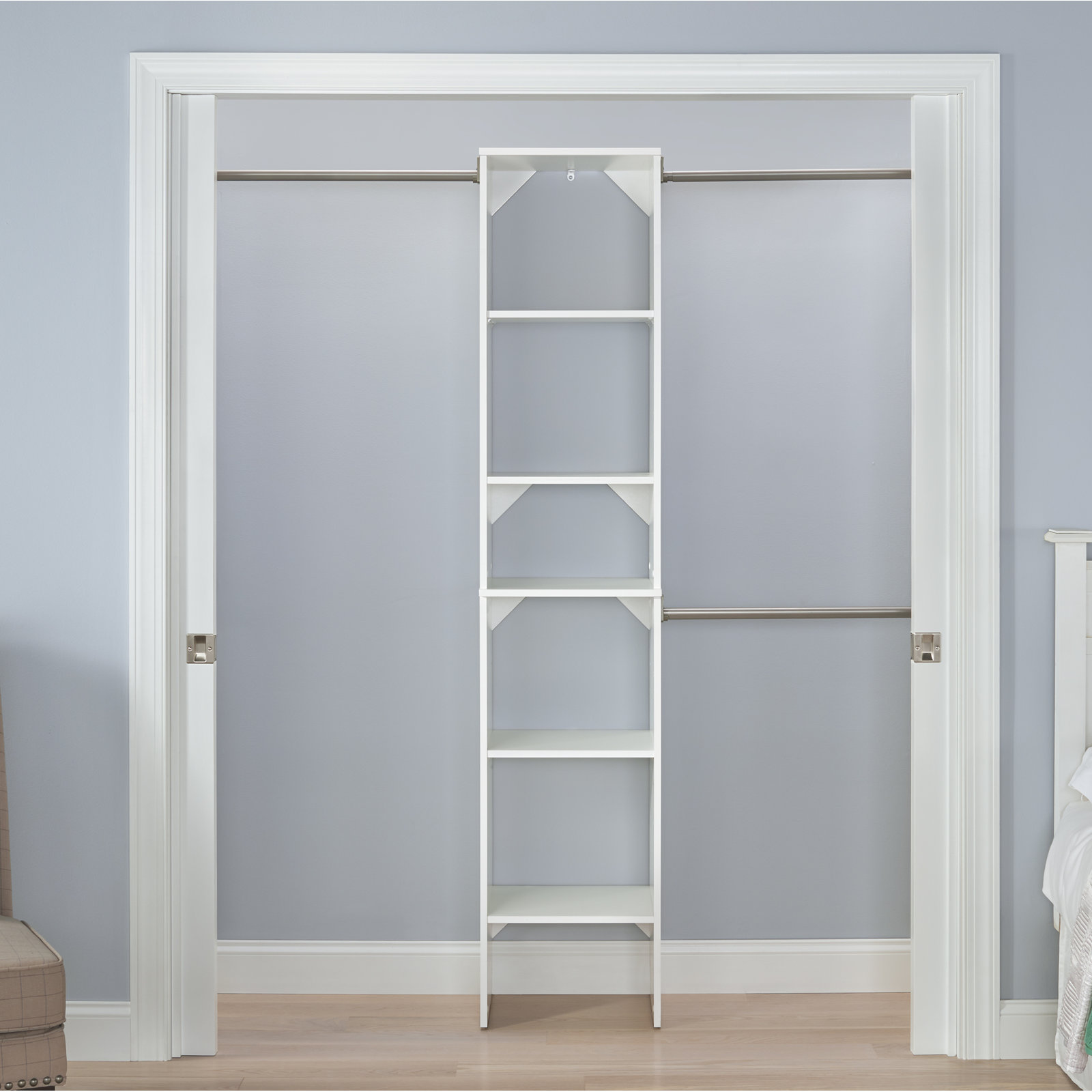 SuiteSymphony Closet System Starter Kit, Pure White/White