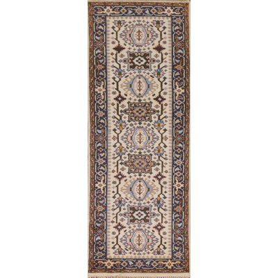Tapis de couloir oriental ivoire 3x8