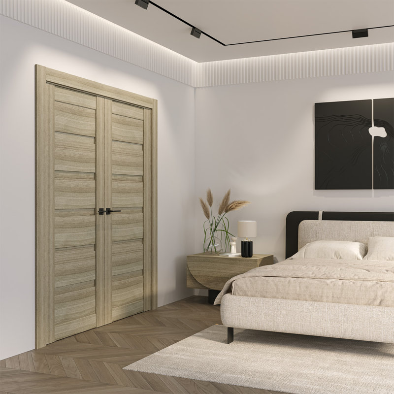 Porte standard en bois manufacturé massif lambrissé Louver, Pin, 17,75 po x 83,23 po