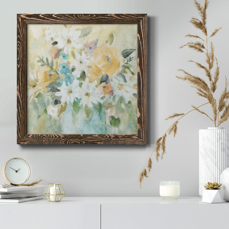 Femme Noir Bath III - Peinture sur toile encadrée, Cadre noyer, H 17 po x l 17 po x P 1,5 po