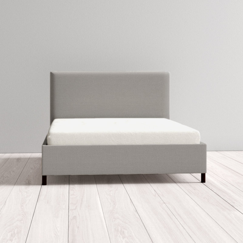 Eisley Upholstered Platform Bed, King, Zuma Natural Textured Linen