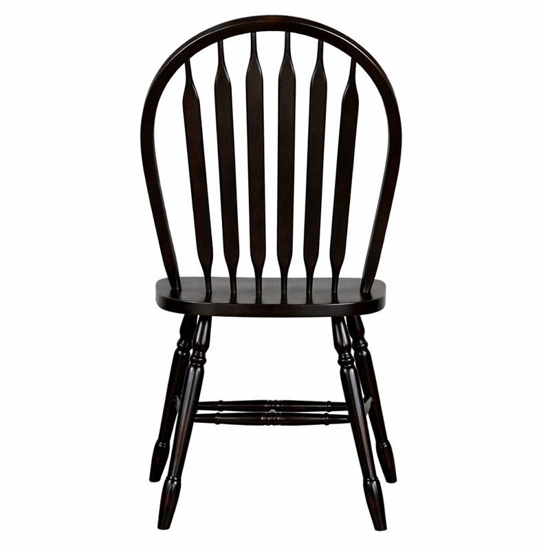 Azizi 18'' H Solid Wood Side Chair, Antique Black