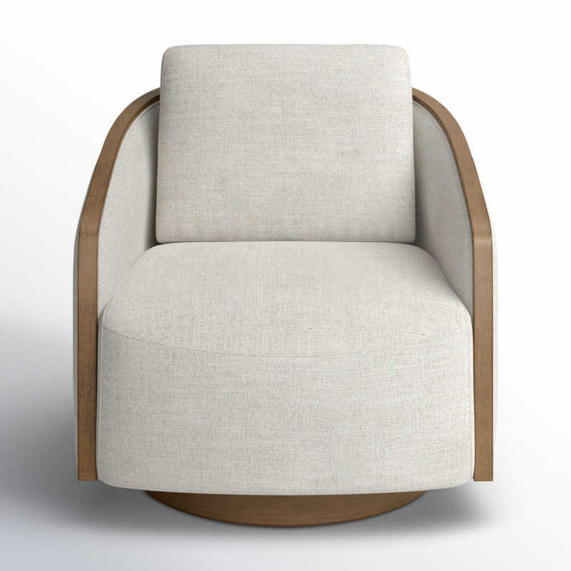 Nieve Upholstered Swivel Barrel Chair