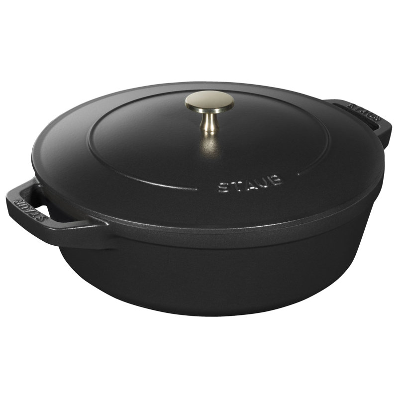 Staub Cast Iron 4-Pc Stackable Set, Black