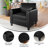 Upholstered Reception Chair with Right Side Charging Bank, Includes 2 Outlets, 2USB Ports, 1 USB-C Port-1473827445