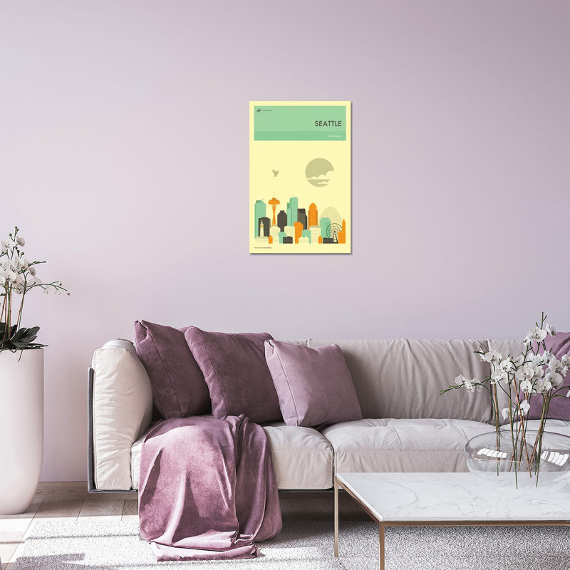" Seattle Skyline " by Jazzberry Blue, 24" H x 16" W x 0.25" D