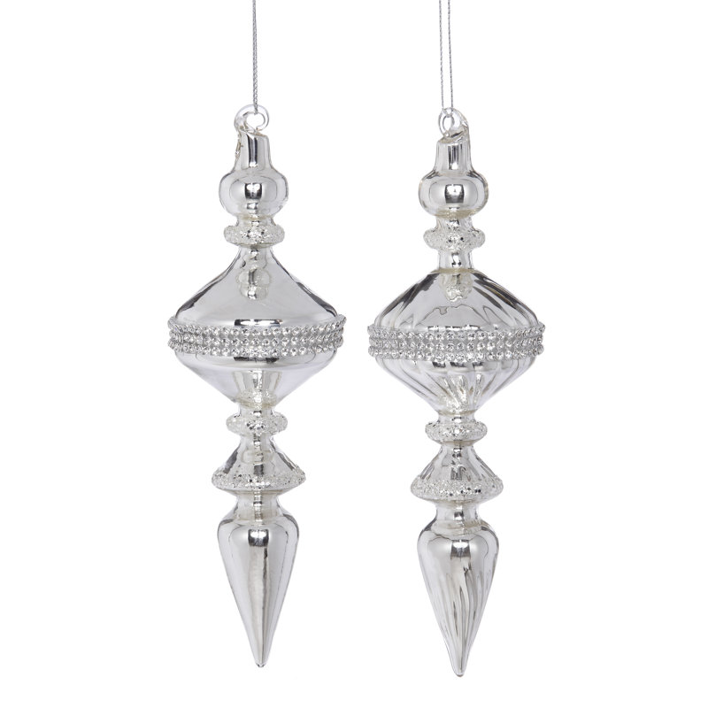 Elegant Finial Ornament - 7 Inches Set Of 6