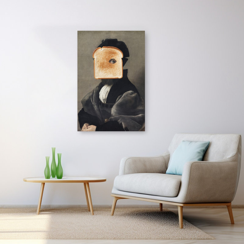 Art mural rétro surréel, 48" H x 32" W