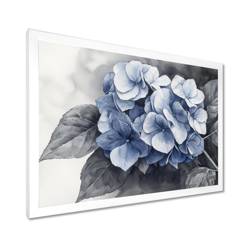 Henry - Floral Wall Art, Impression d'un seul cadre photo, H 30 po x l 40 po, Blanc