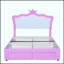 Structure de lit rembourrée avec lumières DEL, lit Princess moderne pour le confort et l'élégance-518145820