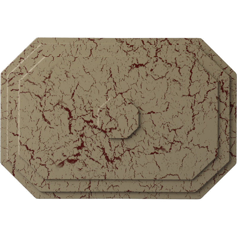 Médaillon de plafond Endurathane Brontes, diamètre extérieur 25 1/2 po x P 5 1/2 po (convient aux auvents jusqu'à 3 5/8 po), finition brique réfractaire peinte à la main