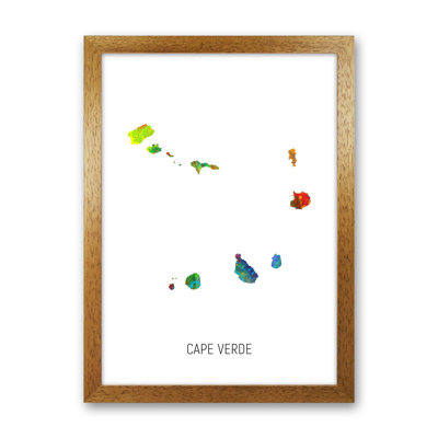 Cape Verde Watercolour Map by Michael Tompsett - Print