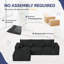 3 Seater Fabric Corner Sofa -1341299984