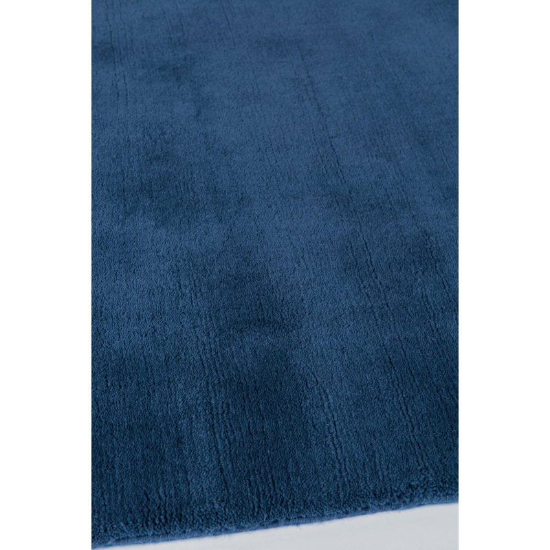 Farrow & Ball Plain Wool Bay Blue Area Rug, Rectangle 10' x 14'