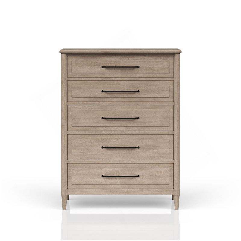 Commode 5 tiroirs finition sable
