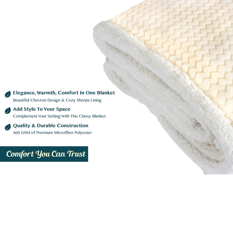 Couverture pelucheuse de qualité supérieure, 60 po x 80 po, Beige