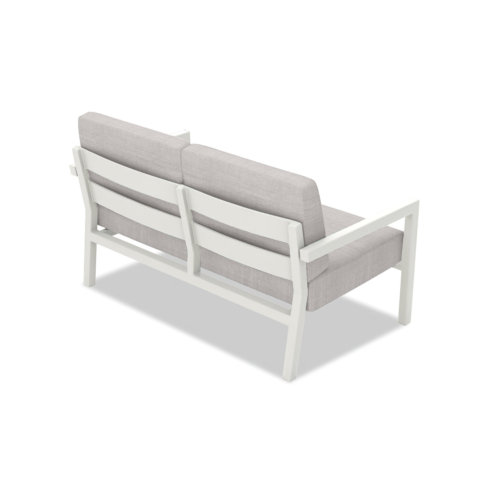 Vivant 56" Sunbrella® Patio Loveseat, Cast Silver Sunbrella®, White