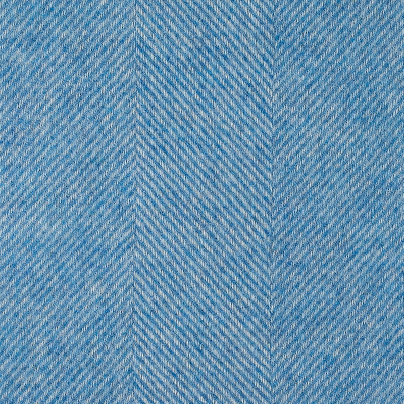 Shetland Lambswool Hand Woven Throw Blanket, Ocean Blue