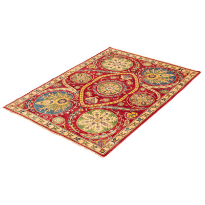 Radney One-of-a-Kind 5'2" X 6'6" New Age Wool Area Rug in Red