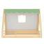 Lit double pleine grandeur avec tente et lit léger, lit en bois massif avec garde-corps pleine longueur, conception Montessori et enfantine, naturel et vert-1027306372