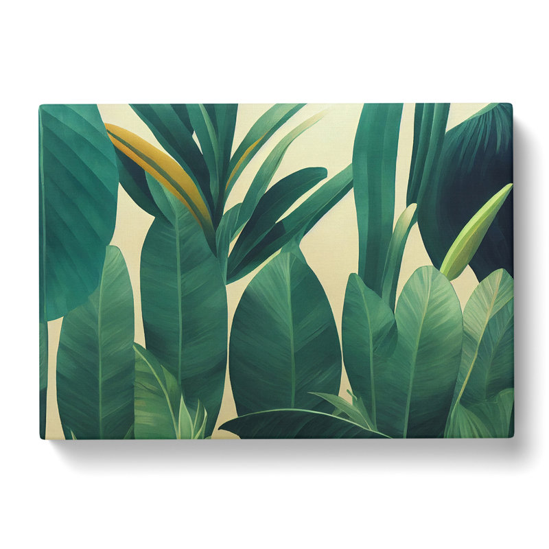 Harmonious Tropical Leaves - Wrapped Canvas, 50cm H x 76cm W x 3cm D