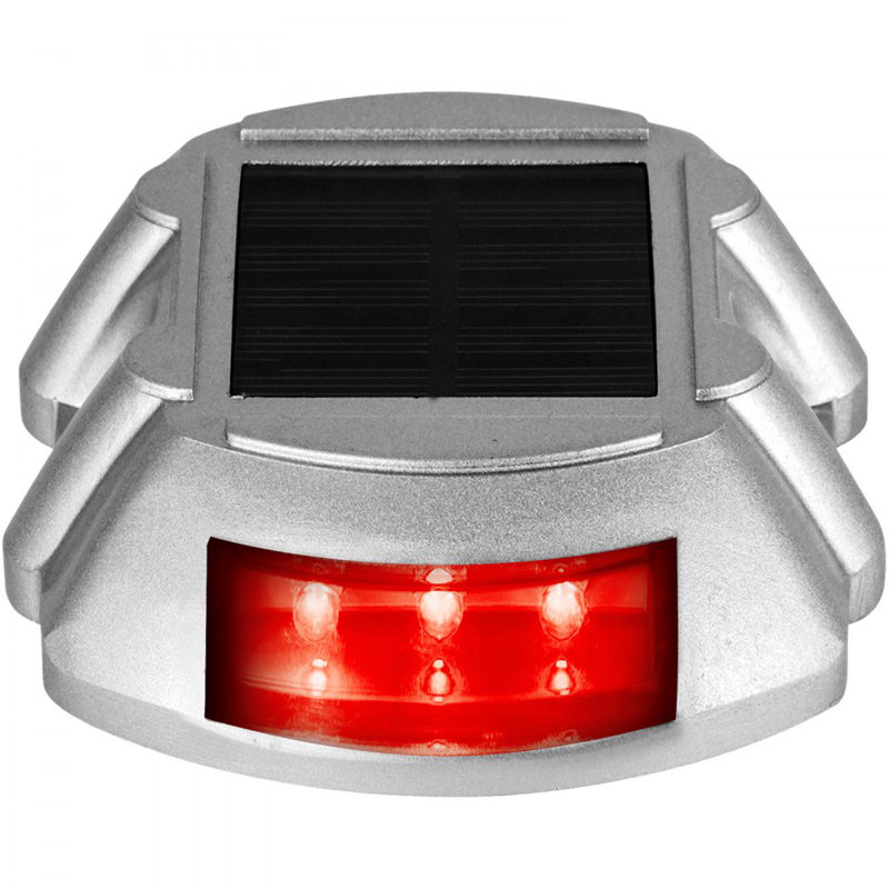 Éclairage pour allée, ensemble de 8 lumières solaires pour allée avec interrupteur, Rouge