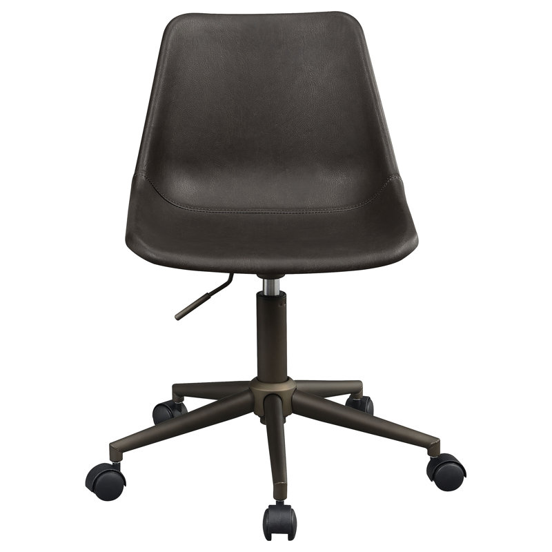 Ralston Brown Upholstered Adjustable Home Office Desk Chair