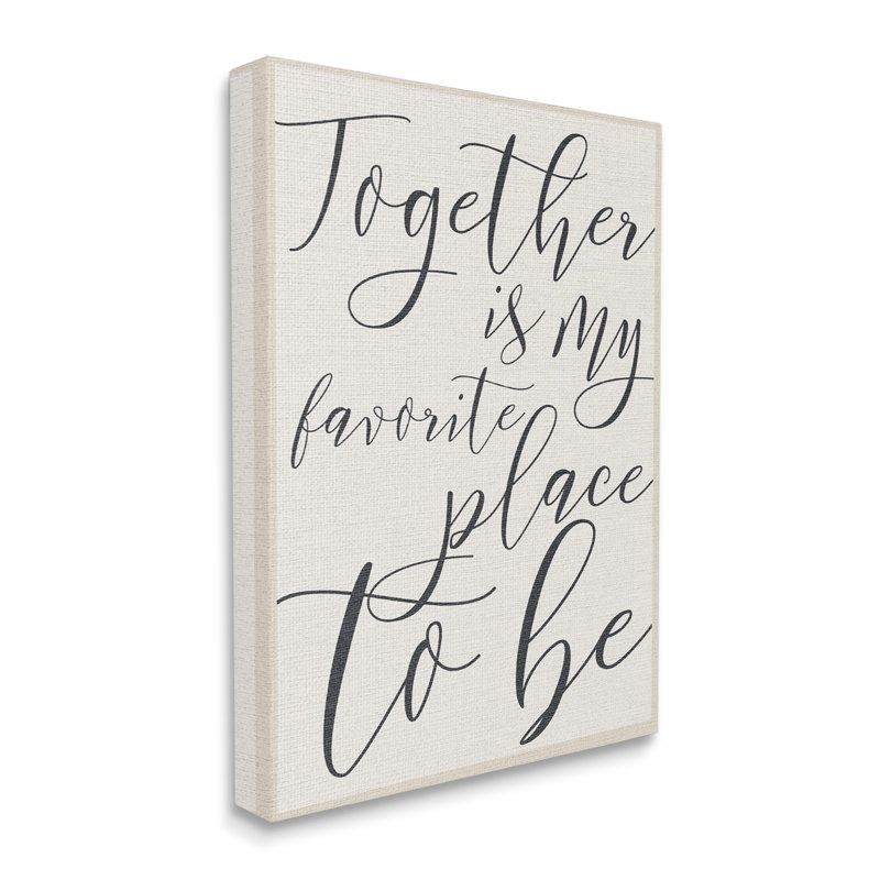 " Together My Favorite Place To Be " by Daphne Polselli, Wrapped Canvas, 36" W x 48" H
