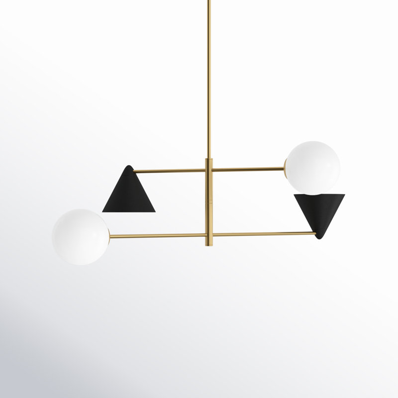 Cosmo 4 - Light Chandelier, 16.12" H x 48" W x 48" D, White