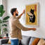 Cat with Fish Japandi - Wrapped Canvas-1903950868-1903950866