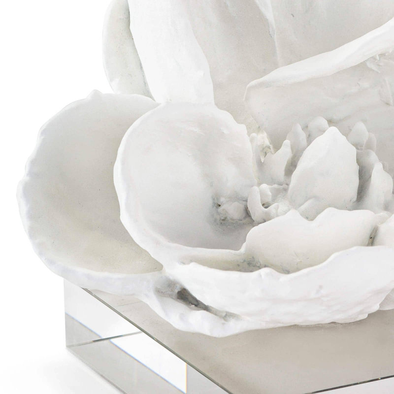 White 3D Magnolia Flower Accent Object