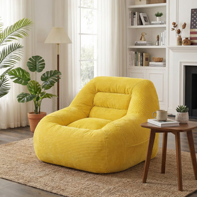 Adult Bean Bag Chair,ergonomically Designed Comfort, Offering Good Support For Back, Neck, Head, Providing Relaxing Experience,bedrooms, Living Room, Dorm. Perfect For Reading, Gaming, Lounging, Spending Time With Family,no Assembly Required.