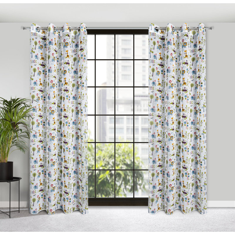 Aqsa Semi Sheer Curtains Single Panel