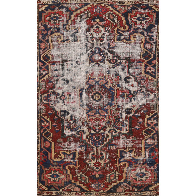 Tapis traditionnel en laine vieilli 3 x 6