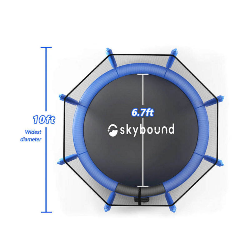 Safetynet intérieur avec trampoline UB 10FT - bleu citrouille