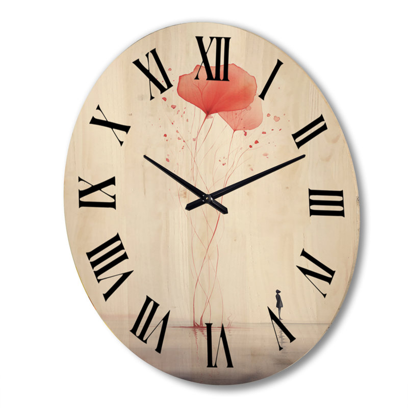Horloge murale en bois massif Stoneville, Très grand