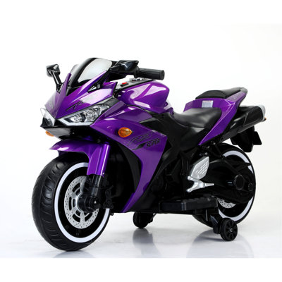 Motorcycle 12V Motorcycle For  3 4 5 6 Years Boys Girls  12V7ah  Motorcycle Ride On Toy With Training  Wheels/Manual Throttle/ Drive By Hand /Lighting  Wheels